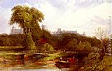 Thomas Creswick Canvas Paintings - A View Of Windsor Castle